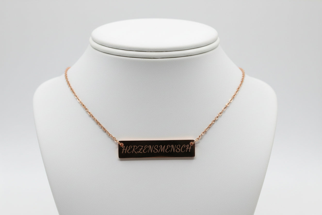 Gravierte Halskette aus Edelstahl